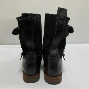 Rag and Bone two tone suede leather moto boots 37‎ thumbnail 3