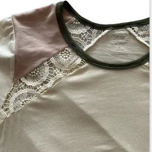 Torrid Super Soft Slub Jersey Crochet Varsity Tee Size 3X thumbnail 4