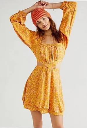 Free people, Jael Printed Mini Dress size M A36 thumbnail 1
