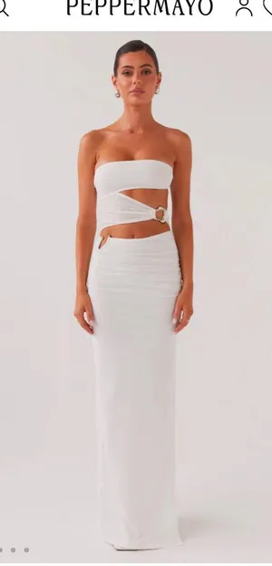 Into Pieces Peppermayo Mesh Maxi Dress thumbnail 3