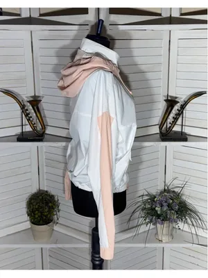 Hollister windbreaker jacket peach hoodie zip mock neck activewear outerwear M thumbnail 3