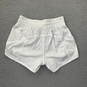 Lululemon Tracker Shorts Low Rise 4" White Athletic Athleisure Women's 6 thumbnail 2