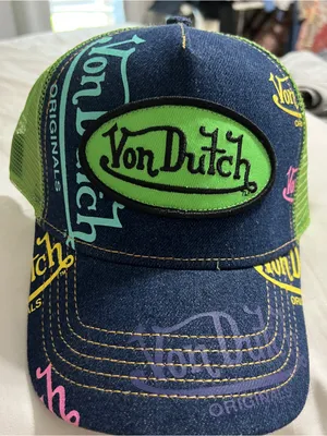 Von Dutch Green Mesh Trucker Cap with Blue Top thumbnail 4