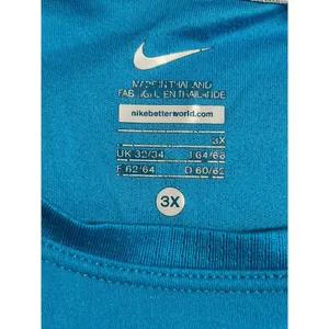 Nike Long-Sleeved Workout Shirt Women's Plus Size 3X Blue Turquoise Athleisure thumbnail 3