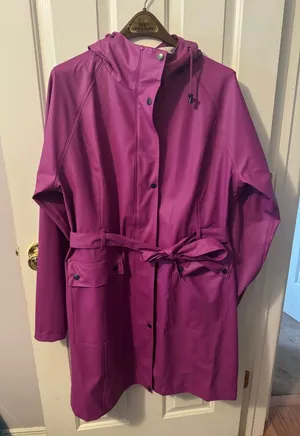 Ilse Jacobsen Magenta Hooded Raincoat thumbnail 1
