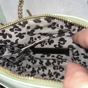 Rebecca MINKOFF Sherbet Green Leather Crossbody Purse Handbag with gold chain thumbnail 9