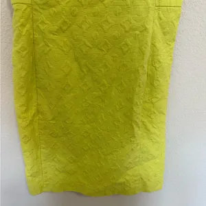 Milly Collection x Banana Republic Neon Yellow Sheath Mini Dress Jacquard Size 4 thumbnail 5