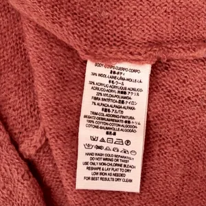 FREE PEOPLE Sadie V Neck Sweater Pullover Wool Alpaca Ruching Sunset Red Small thumbnail 10