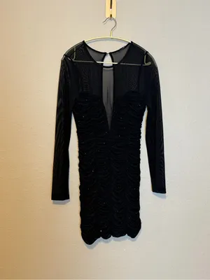 Revolve NBD On the Rocks Illusion‎ Lace Bodycon Mini Dress in Black Size XS thumbnail 3