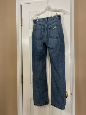 H&M Button Fly High-Waisted Jeans Light Wash thumbnail 4