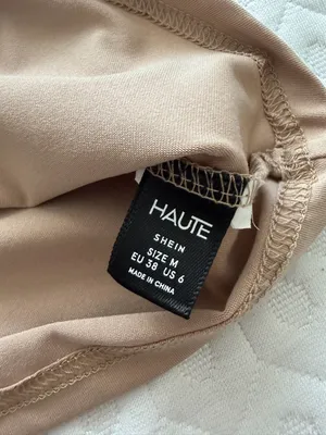 SHEIN One-Shoulder Knot Detail Tank Top in Beige thumbnail 2