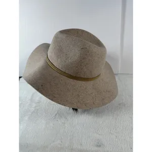 Altard State 100% Wool Brick Brown Hat Brim‎ Sz 14-3-4 Packable Leather Accent thumbnail 4