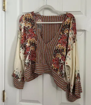 Free People Mix N Match Long Wide Sleeve Blouse thumbnail 4
