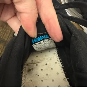 Hoka Women’s Bondi 8 black white running shoe sneaker 9.5B thumbnail 8