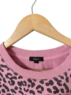 RAILS Cheetah Leopard Pink Jaguar Animal Print Sweatshirt Crew Pullover Top thumbnail 3