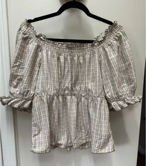Old Navy Smocked Babydoll Blouse thumbnail 1