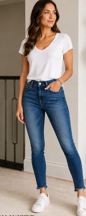 7 For All Mankind b(air) Authentic Ankle Skinny Jeans Size 28 Raw Hem thumbnail 1