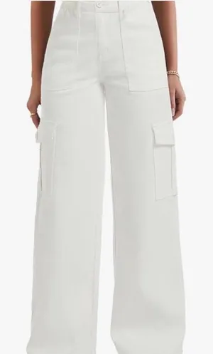 Amazon White cargo pants thumbnail 1