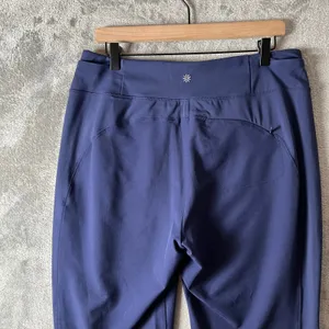 Athleta Fairway High Rise Golf Pants‎ Navy Blue Size 14 Straight Leg Semi Fitted thumbnail 4