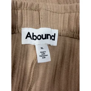 Abound Ribbed Maxi Skirt Womens XL Beige Elastic Waist Back Slit Cotton Blend thumbnail 9