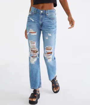 Aeropostale Mom Jeans Ripped thumbnail 1