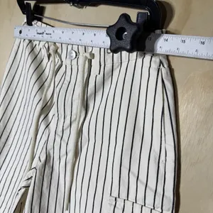 Future Collective Cargo Pants Women's Size 2 White Black Striped Wide Leg Unique thumbnail 5