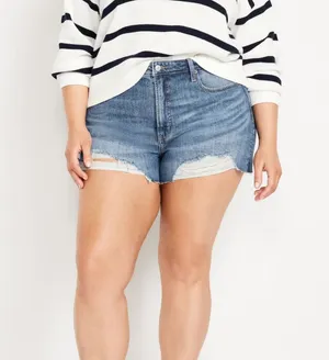 OLD NAVY High-Waisted OG Straight Ripped Jean Size 22 thumbnail 1