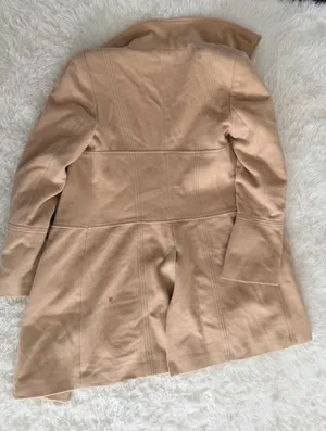 Next Beige Wool Blend Button Front Coat Size 8 Tan thumbnail 7