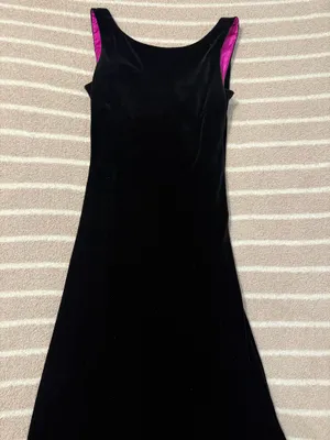 Black Velvet Semi-Formal Dress thumbnail 1