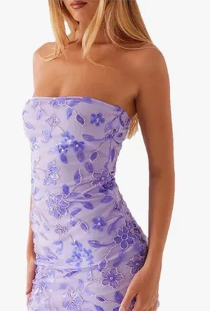 Amazon Lavender Purple Mini Dress thumbnail 1