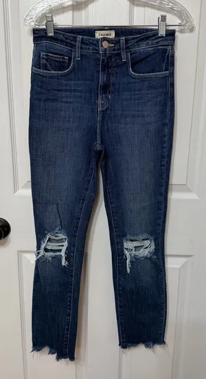 L’AGENCE distressed knee jeans size 25‎ thumbnail 1