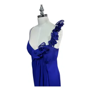 Adrianna‎ Papell Hailey One Shoulder Ruffle Chiffon Prom Gown Formal Women's 14 thumbnail 9