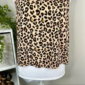 H&M Divided Beige Leopard Print Camisole Top Spaghetti Strap Tank Size 4 thumbnail 4