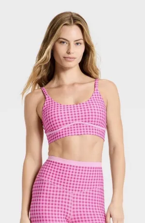 Joy Lab Gingham Sports Bra thumbnail 1