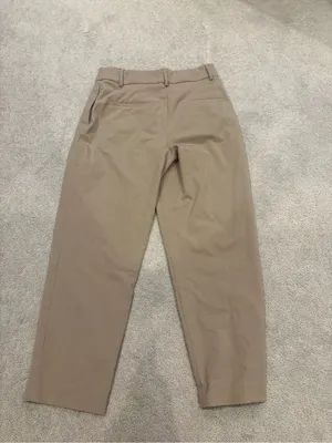 H and M Classic Tailored Crop Pants in Light Khaki thumbnail 2