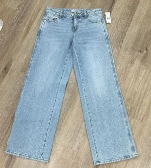 Classic Blue Women's Jeans pacing Casey low rise baggy wide leg thumbnail 1