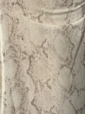 NWT SKIMS Milky Sheer Tunic M Stone Pastel Snake Print Mock Neck Mesh Rare thumbnail 6