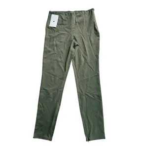 Fabletics NWT Ponte Skinny Zip-Split Pant Tall Olive Green High Rise Large thumbnail 2