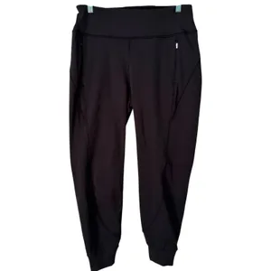 NWT Quince Whistler Mid Rise Thermal Joggers in Black Womens Size Medium thumbnail 4