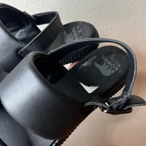 Sorel Ona Streetworks Go-To Flat chunky platform Sandals in black WOMENS 39 thumbnail 4