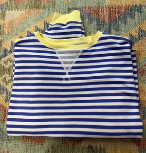 Free People Classic Stripped Oversized Crewneck thumbnail 7