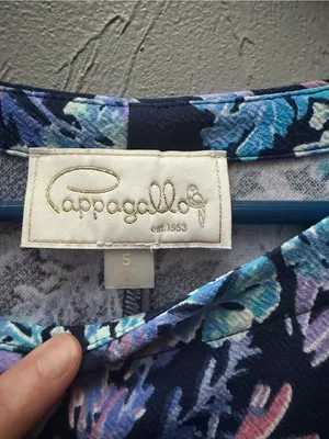Pappagallo Navy Floral Short-Sleeve Shift Dress thumbnail 2