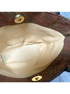 ETRO Paisley Mini Libra Hand Bag Tote Small Nylon Clasp Fabric Pattern Authentic thumbnail 10