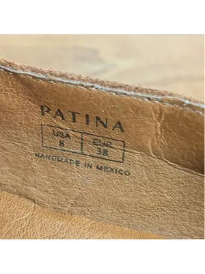 Patina Mexican handmade Leather Suede Finish Ladies' Loafers US 8 EUC thumbnail 2