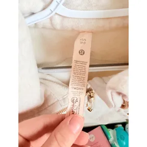 Lululemon Scuba Oversized Half Zip Hoodie Beige Hardware XS/S thumbnail 3