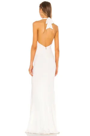 Revolve Illegal halter prom dress in white thumbnail 2