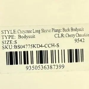 Meshki NEW Cheyenne Long Sleeve‎ Plunge Back Bodysuit Bodycone Small thumbnail 5