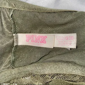 PINK Victoria's Secret Olive Lace Wireless Bralette thumbnail 4