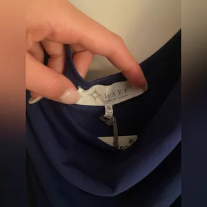 WAYF Navy Blue Cowl Neck Tank thumbnail 6