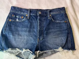 GAP Dark Blue Denim Jean Shorts thumbnail 1
